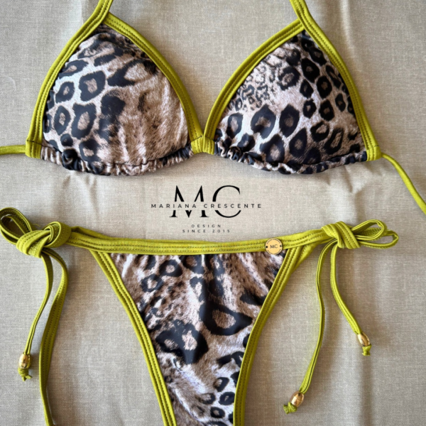 Traje de baño Animal Print/Verde Pistacho